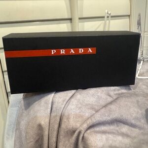 Prada‎ Black Box with Bold Red Accent EMPTY Red Line